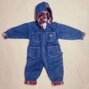 90’s vintage OshKosh baby denim snow suit (24mo)